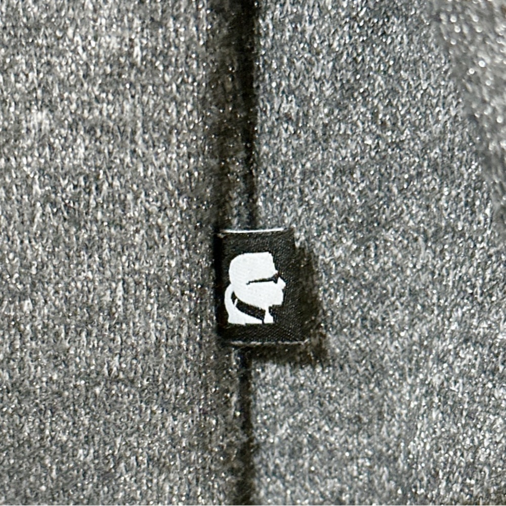 Karl Lagerfeld Textured Gray Top - Picture 6 of 7